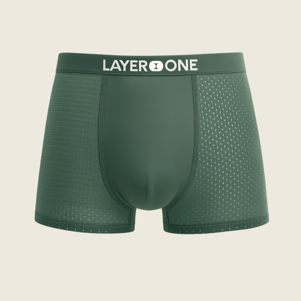 LAYER ONE® Caleçon en fibre de Bambou (Vert)