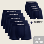LAYER ONE® Caleçon en fibre de Bambou Pack de 5 | + 5 OFFERTS (Bleu Marine)