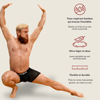 LAYER ONE® Caleçon en fibre de Bambou Pack de 5 | + 5 OFFERTS (Gris)