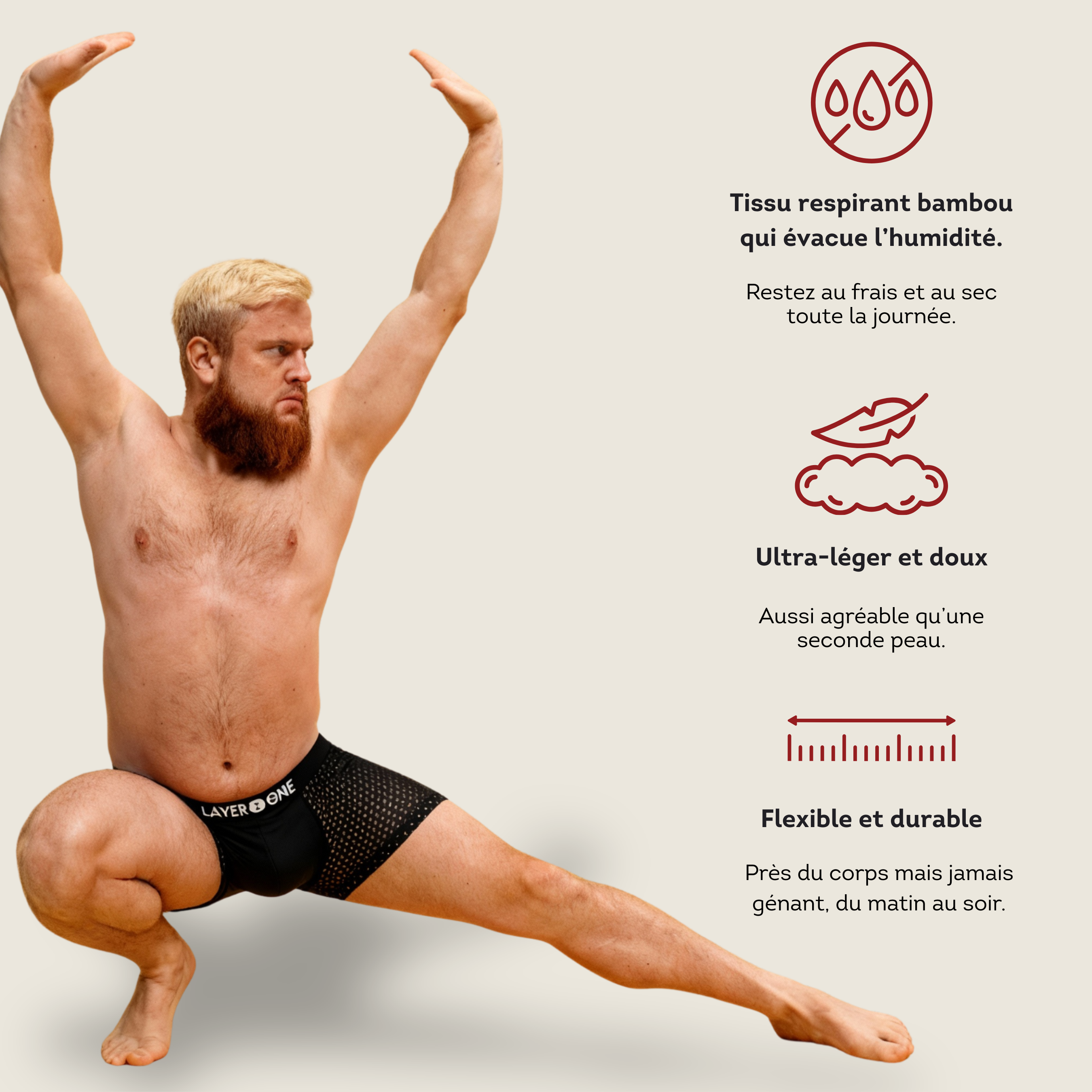 LAYER ONE® Caleçon en fibre de Bambou Pack de 5 | + 5 OFFERTS (Multicolore)