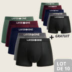 LAYER ONE® Caleçon en fibre de Bambou Pack de 5 | + 5 OFFERTS (Multicolore)
