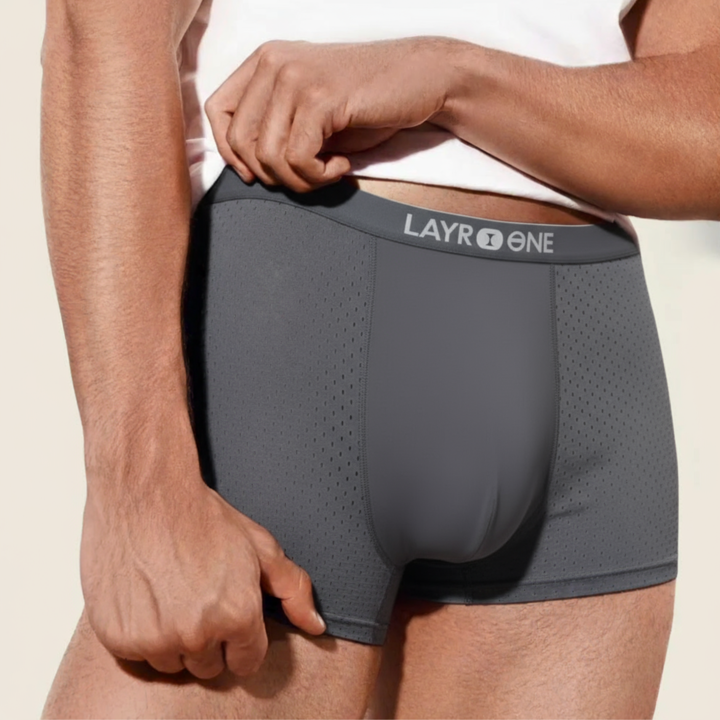 LAYER ONE® Caleçon en fibre de Bambou Pack de 5 | + 5 OFFERTS (Gris)