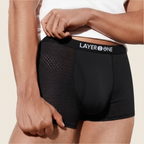 LAYER ONE® Caleçon en fibre de Bambou Pack de 5 | + 5 OFFERTS (Noir)